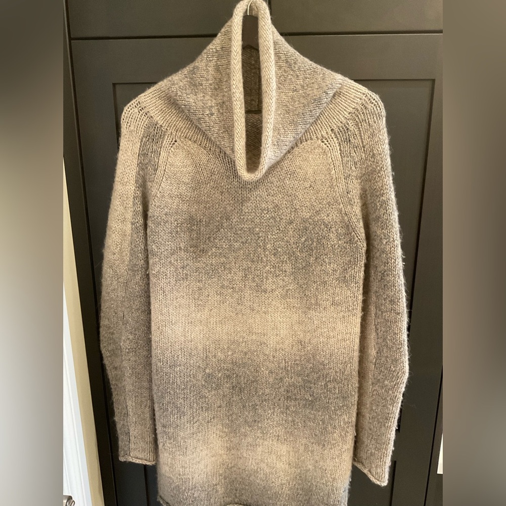 🤎Aritzia Wilfred w Silk Cashmere Turtleneck Alpaca Wool Blend Sweater Dress S